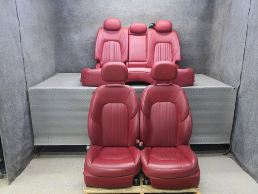 2017-2020 Maserati Levante M161 Front & Rear Left & Right Leather Seat RED Set