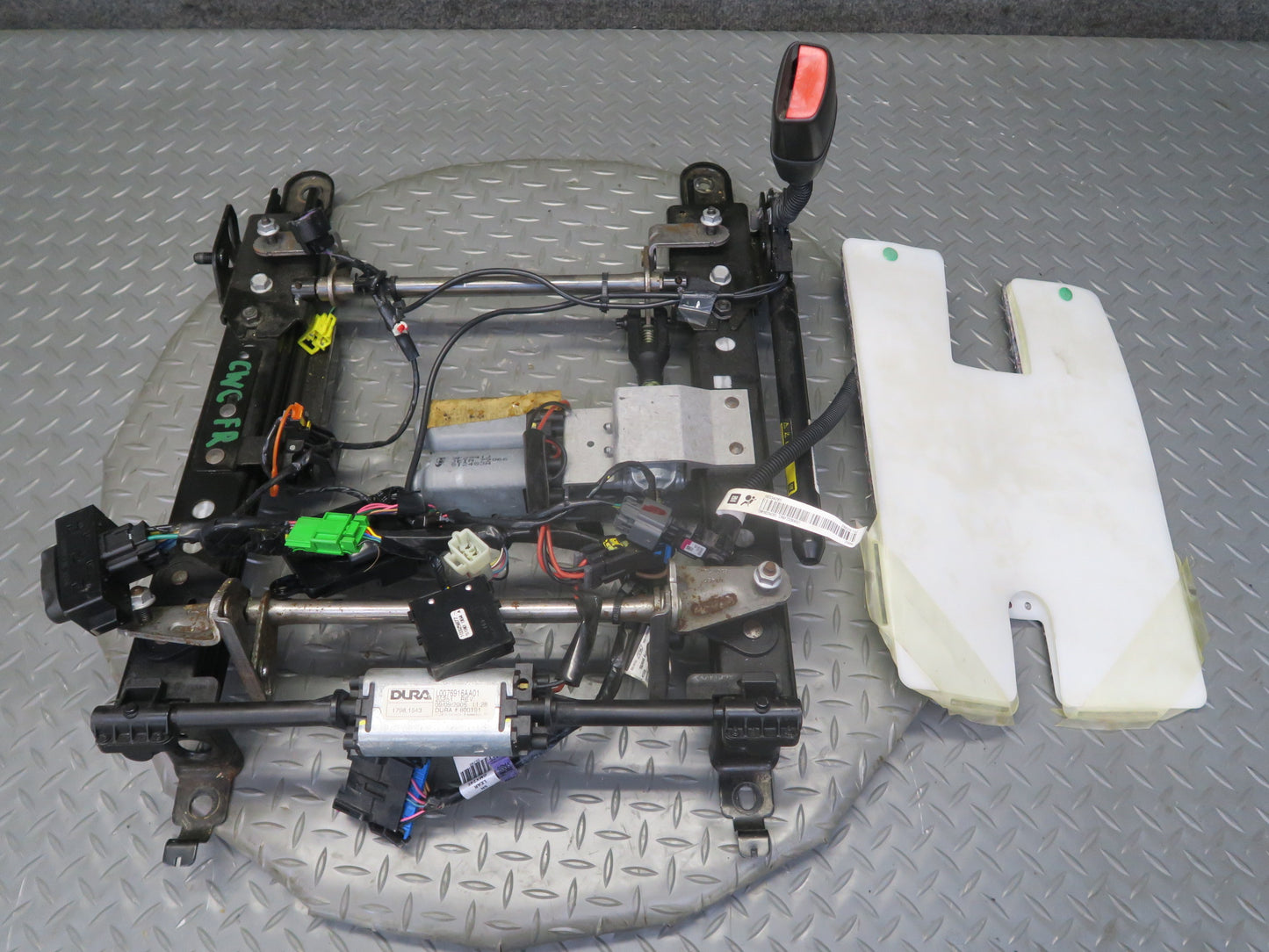 05-10 Chevrolet Corvette C6 Front Right Seat Lower Frame Track Rail w Motor OEM