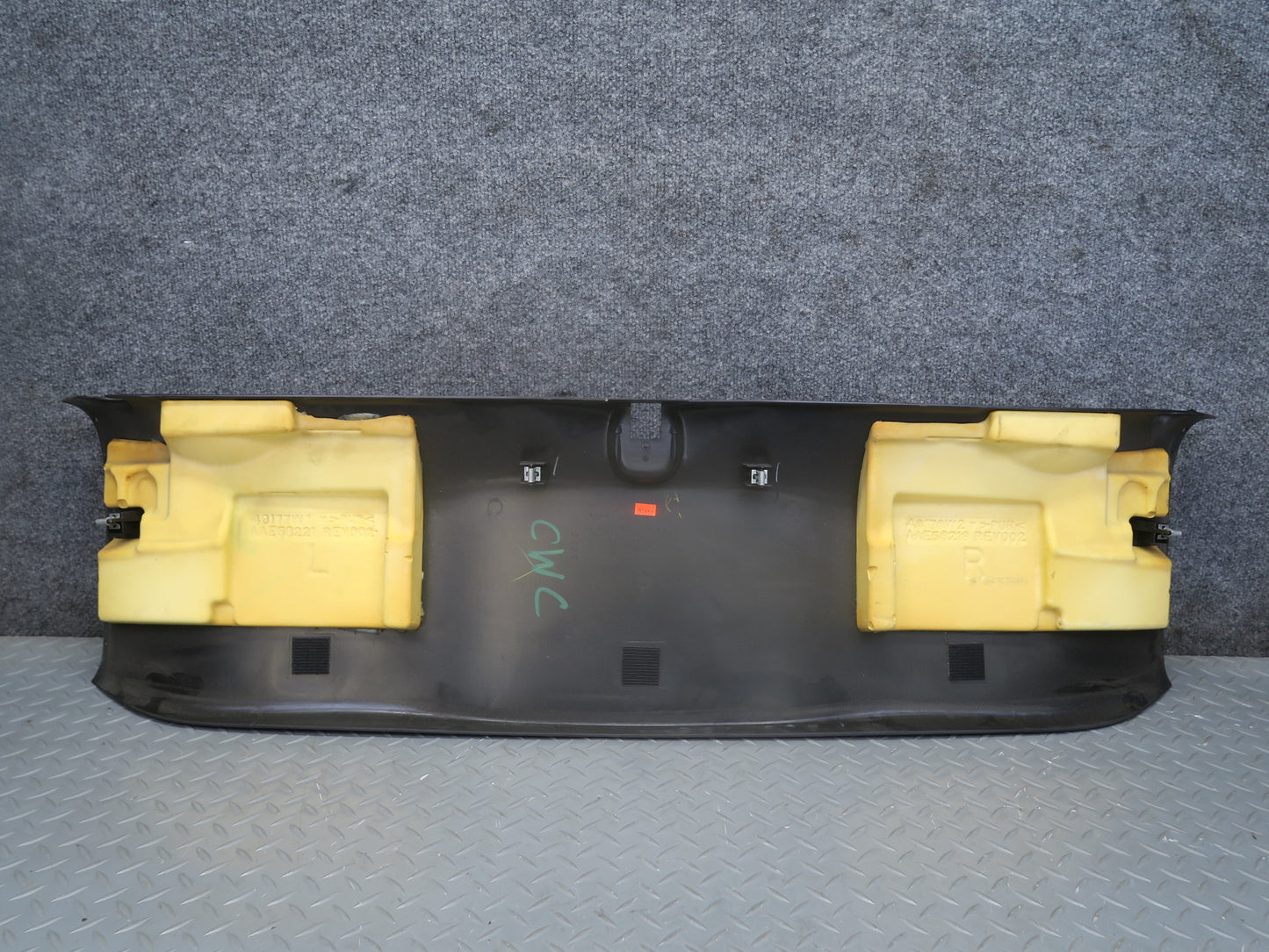 05-13 Chevrolet Corvette C6 Coupe Rear Upper Roof Trim Cover Panel Black OEM