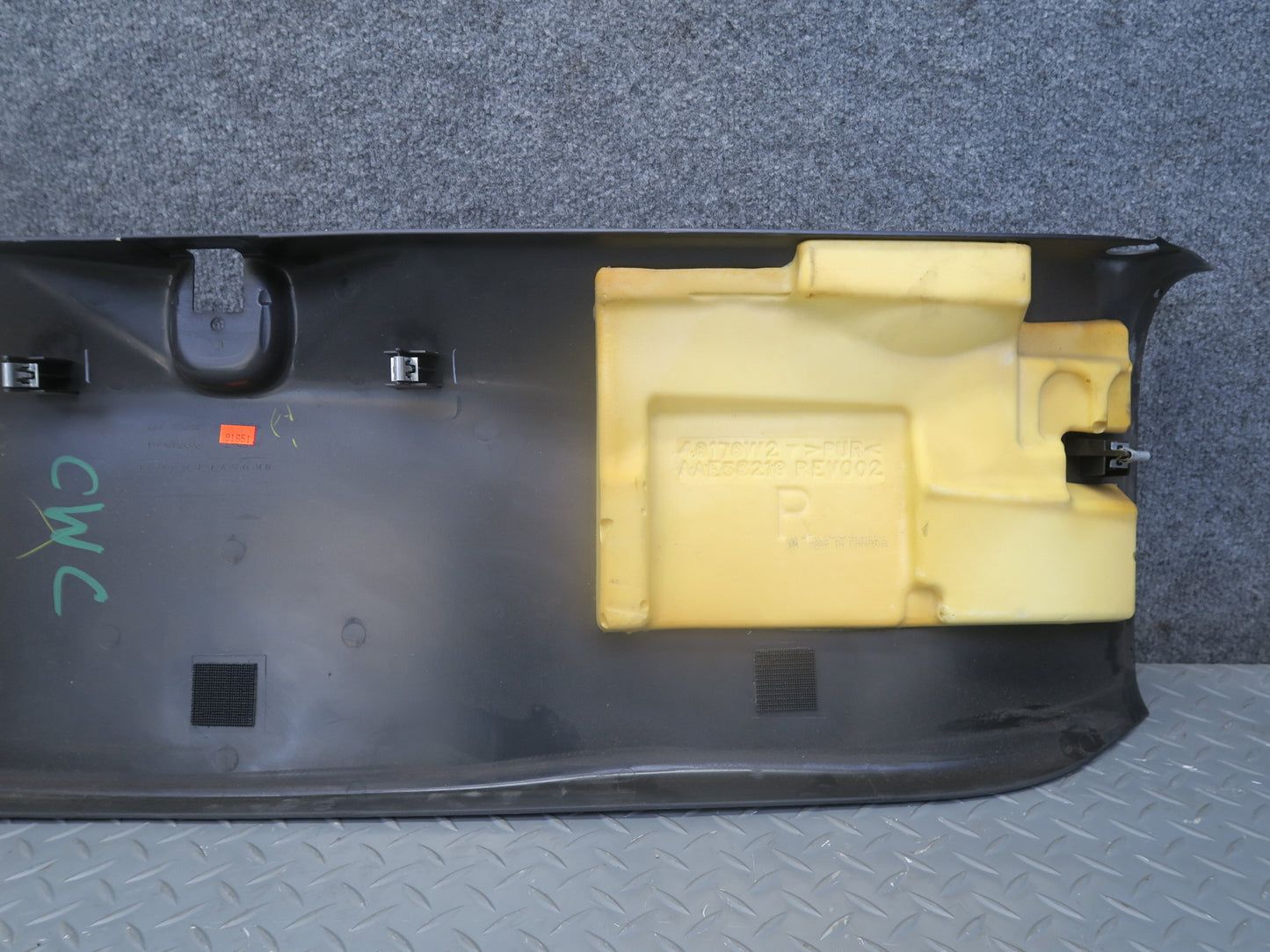 05-13 Chevrolet Corvette C6 Coupe Rear Upper Roof Trim Cover Panel Black OEM