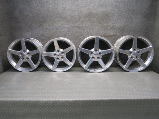 05-08 Chevrolet Corvette C6 Set of 4 Alloy R18" R19" Wheel Rim 18x8.5 19x10 OEM