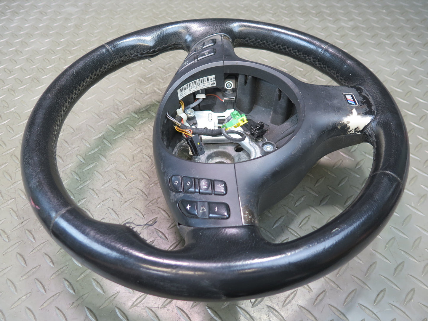 02-03 BMW E39 540ia M-sport Leather Multifunction Steering Black 2282025 OEM