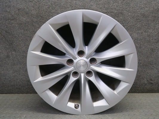 2016-2019 Tesla Model S 75D Alloy R19" Wheel 10 Spoke Rim 19x8J ET40 Silver