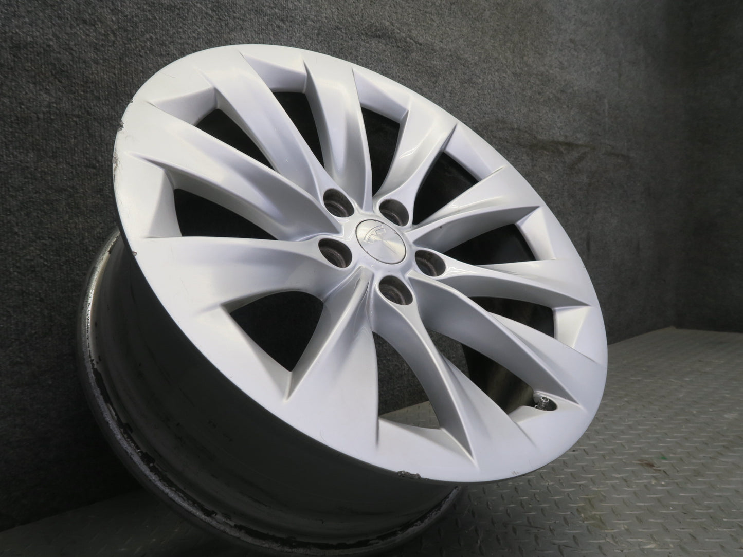 2016-2019 Tesla Model S 75D Alloy R19" Wheel 10 Spoke Rim 19x8J ET40 Silver