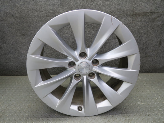 2016-2019 Tesla Model S 75D Alloy R19" Wheel 10 Spoke Rim 19x8J ET40 Silver
