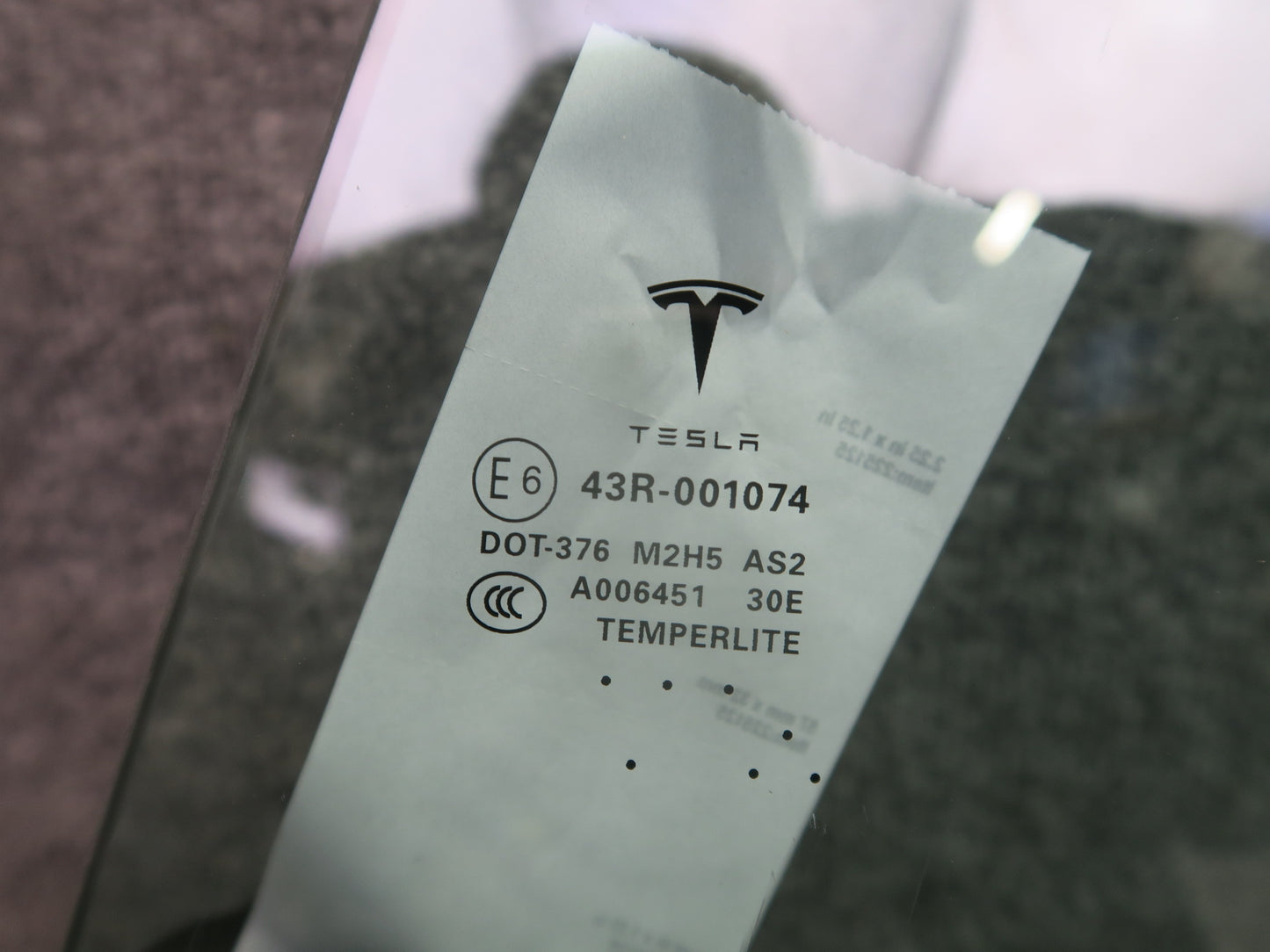 2016-2019 Tesla Model S 75D Rear Left Driver Side Door Window Glass