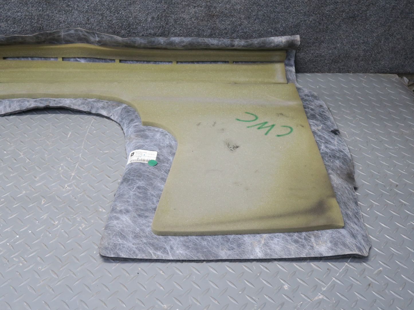 05-11 Chevrolet Corvette C6 Coupe Rear Seat Back Trim Carpet Cover Panel OEM