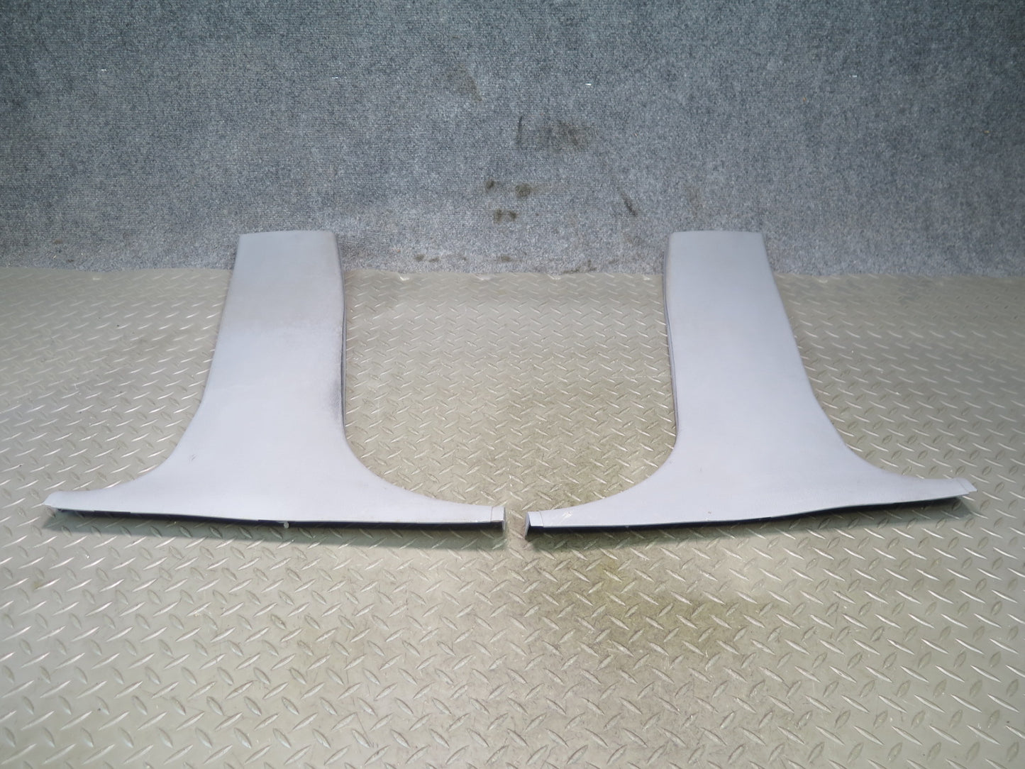 97-03 BMW E39 540ia Set of 2 Left & Right Lower B Pillar Trim Cover Gray OEM