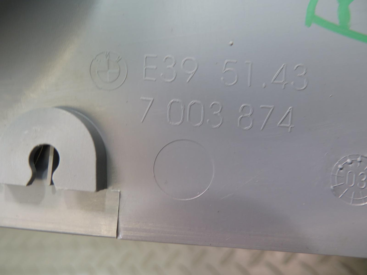 97-03 BMW E39 540ia Set of 2 Left & Right Lower B Pillar Trim Cover Gray OEM