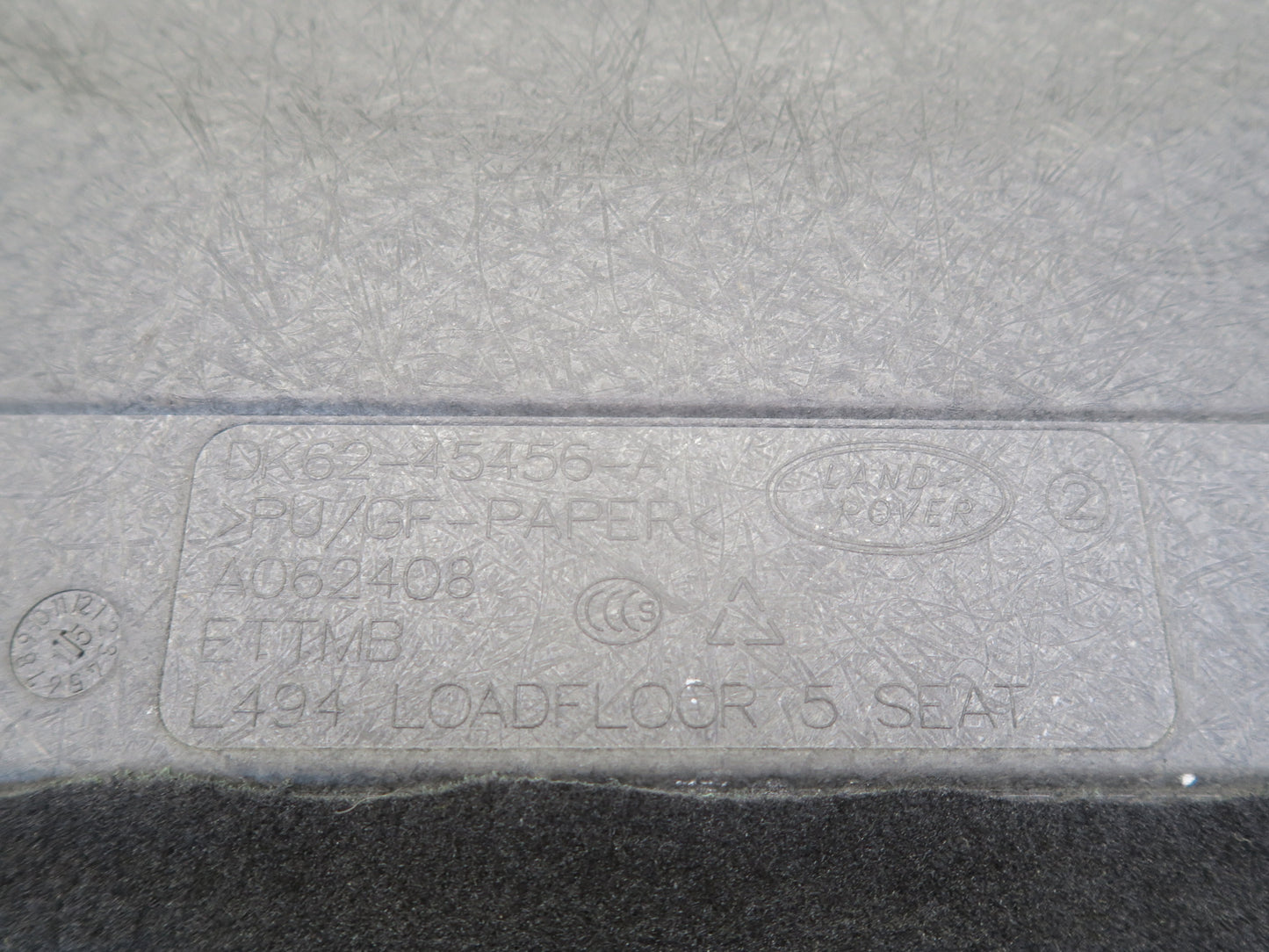 2014-2022 Range Rover Sport L494 Rear Trunk Floor Carpet MAT Cover DK62-45456-A