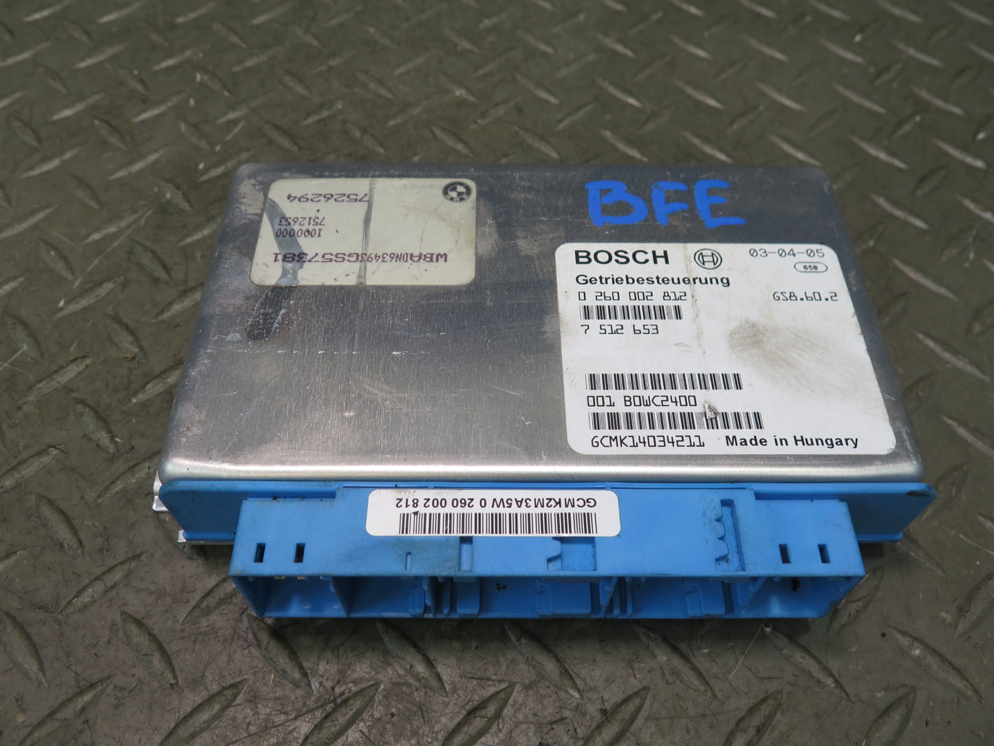 02-03 BMW E39 540i 4.4L M62 A/T Transmission Control Module Unit TCU 7512653 OEM