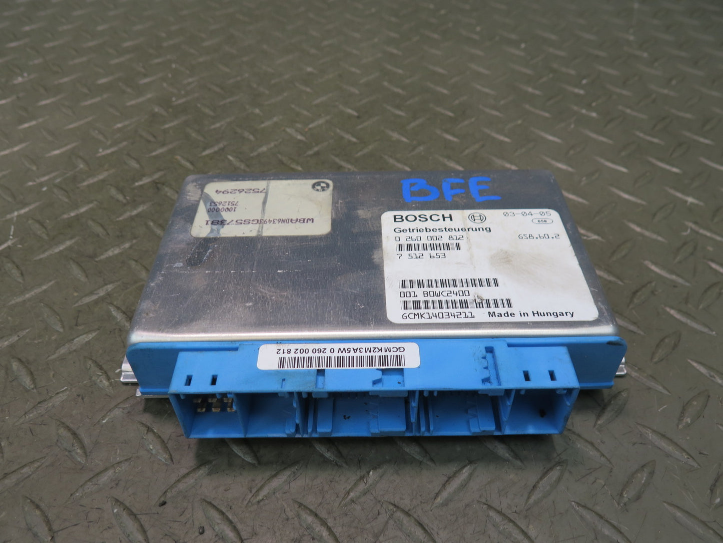 02-03 BMW E39 540i 4.4L M62 A/T Transmission Control Module Unit TCU 7512653 OEM