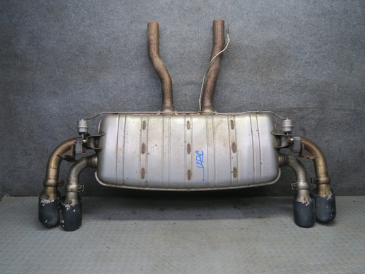 2013-2014 Porsche Cayenne 958 GTS 4.8L Rear Exhaust Muffler w Black Dual Tips