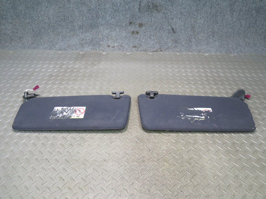 01-03 BMW E39 540ia Set of 2 Front Left & Right Sun Visor Black OEM