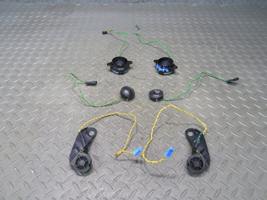 97-03 BMW E39 540ia Set of 6 Front & Rear Door MID Range Speaker Tweeter OEM