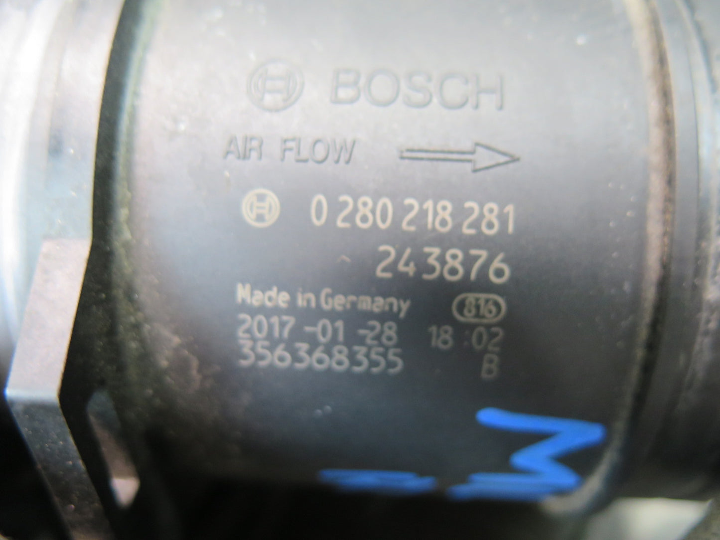 2017-2020 Maserati Levante M161 Mass Air Flow Meter MAF Sensor 0280218281