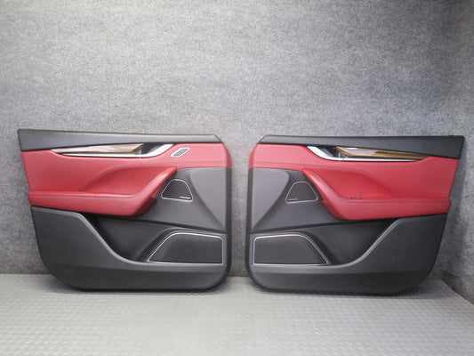 2017-2020 Maserati Levante M161 Front Door Interior Trim Cover Panel Set of 2