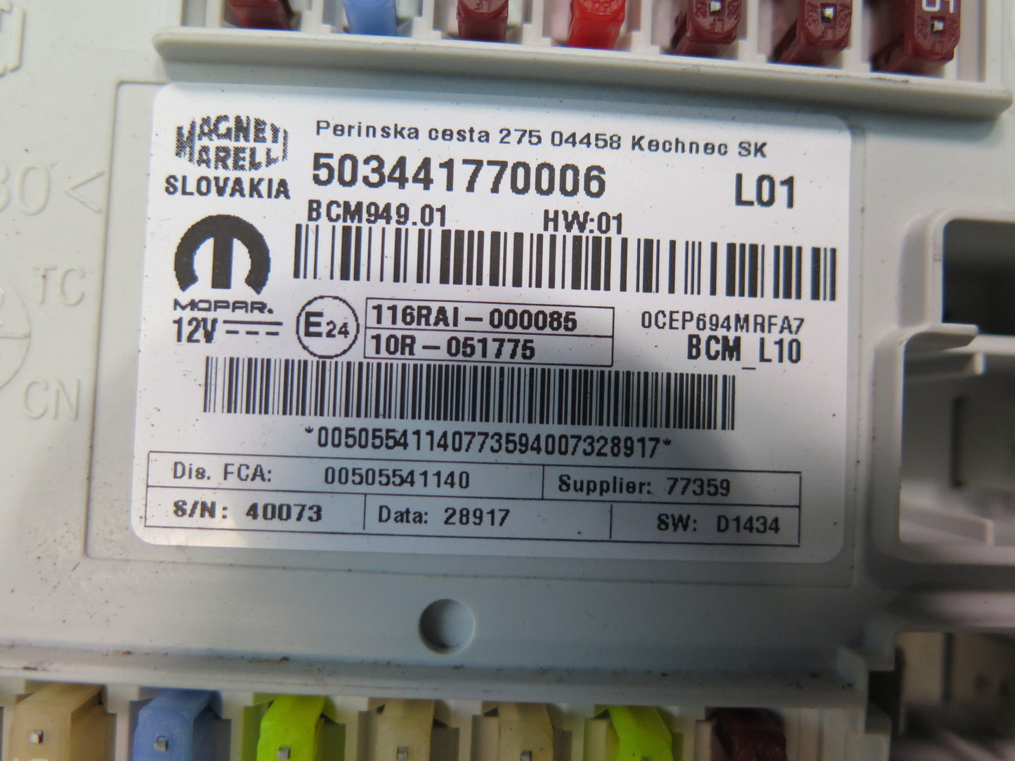2017-2023 Alfa Romeo Stelvio BCM Body Control Module Computer Unit