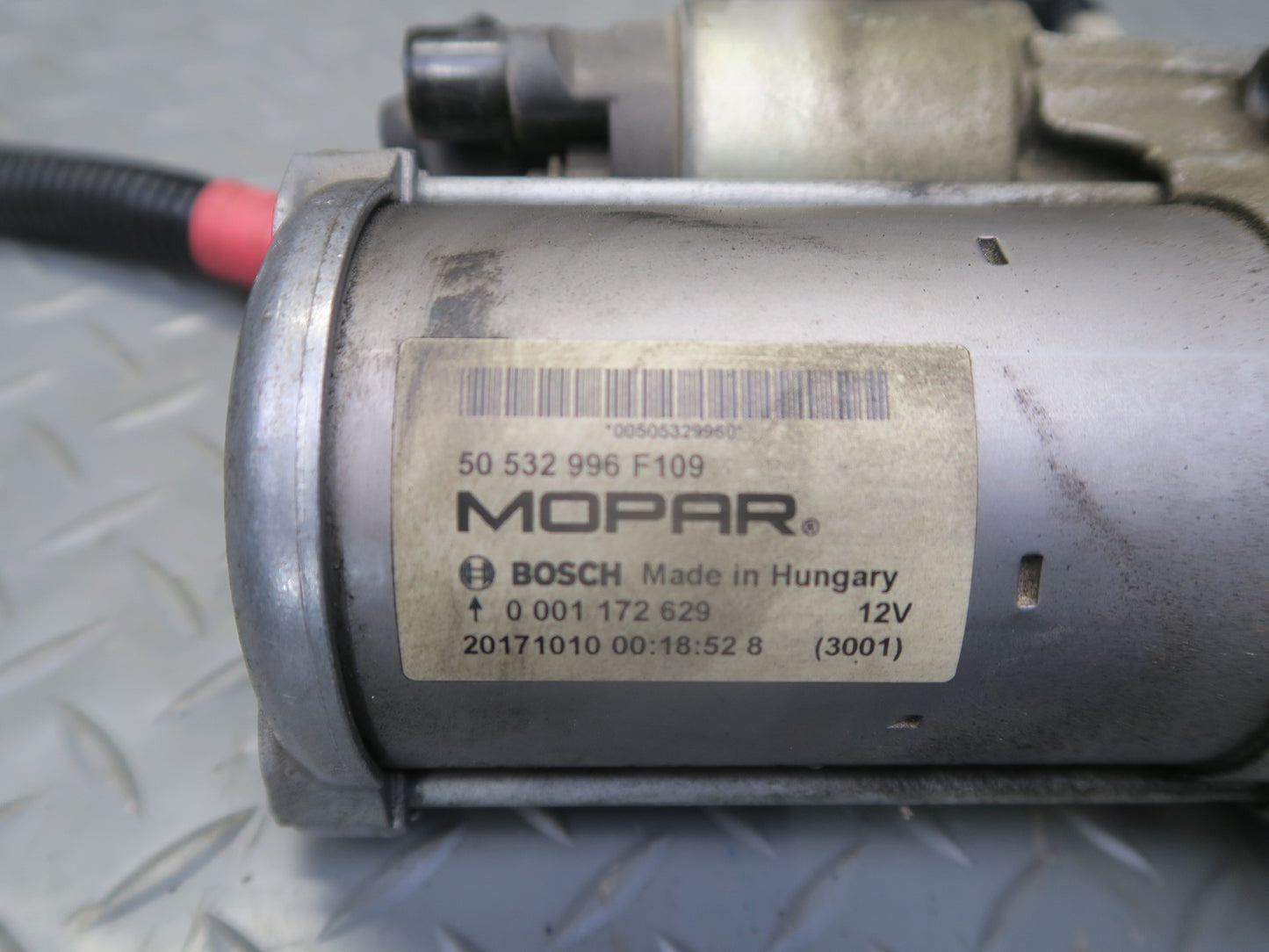 2017-2023 Alfa Romeo Stelvio 2.0L Engine Starter Motor W/ Positive Battery Cable