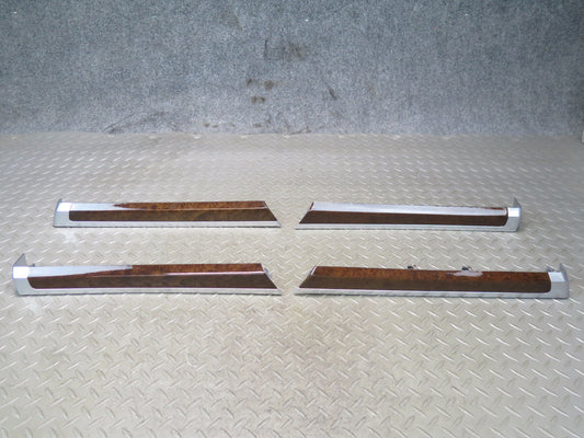 2011-2018 Porsche Cayenne 958 Front & Rear Door Wood Trim Bezel Panel Set of 4