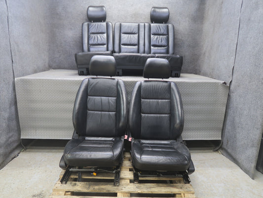 2002-2007 Mercedes W463 G500 Front & Rear Power Leather Seat Black Set