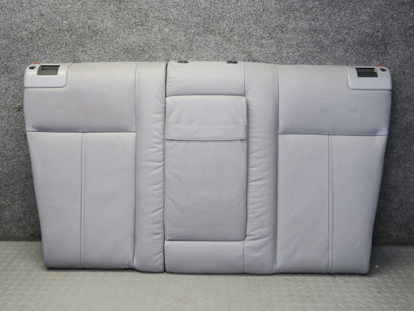 97-03 BMW E39 540ia Sedan Rear Seat Upper Backrest Leather Cushion Gray OEM
