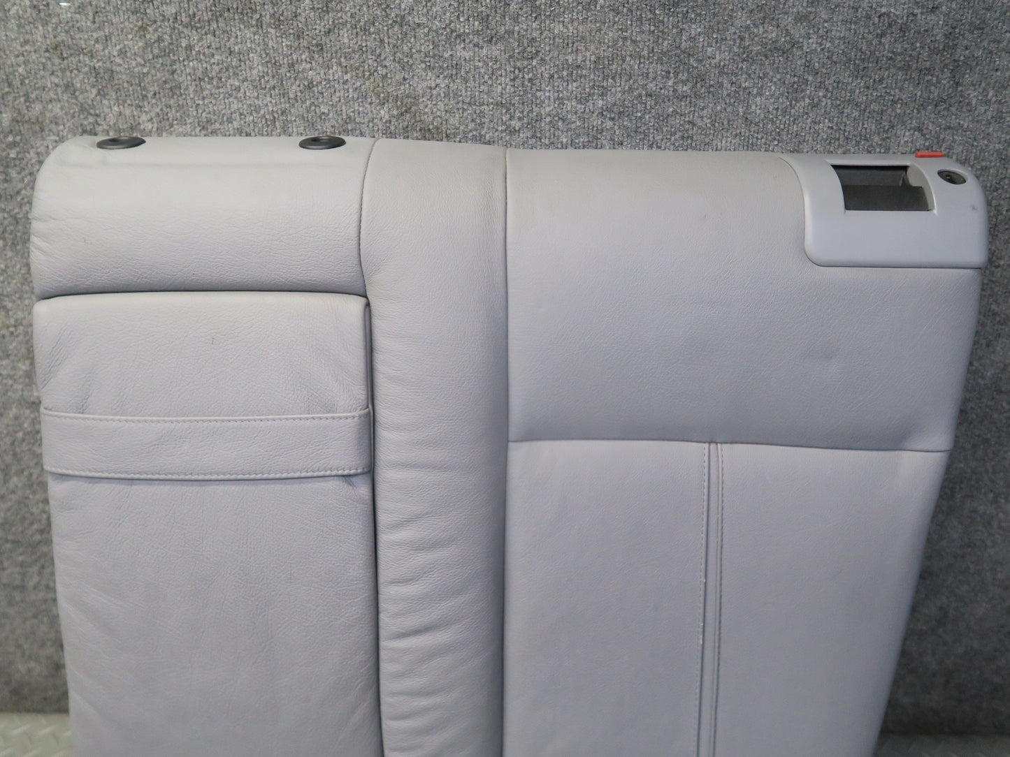 97-03 BMW E39 540ia Sedan Rear Seat Upper Backrest Leather Cushion Gray OEM