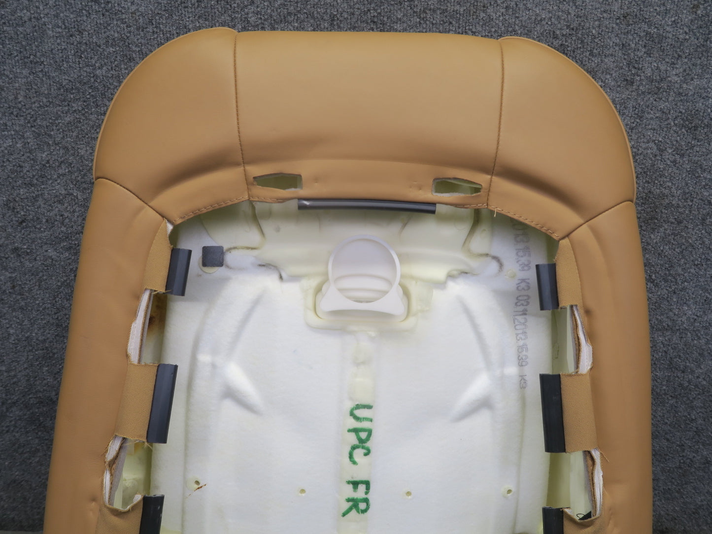 2011-2018 Porsche Cayenne 958 Front Right Seat Upper Leather Cushion Cognac