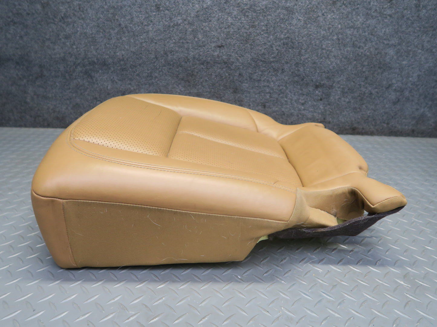 2011-2018 Porsche Cayenne 958 Rear Right Seat Lower Leather Cushion Cognac