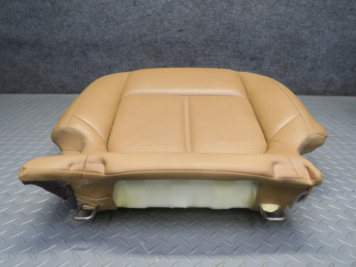 2011-2018 Porsche Cayenne 958 Rear Right Seat Lower Leather Cushion Cognac