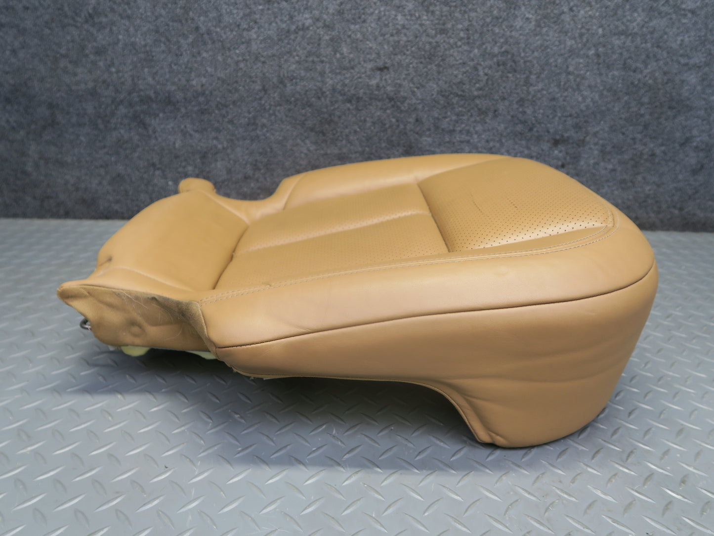 2011-2018 Porsche Cayenne 958 Rear Right Seat Lower Leather Cushion Cognac