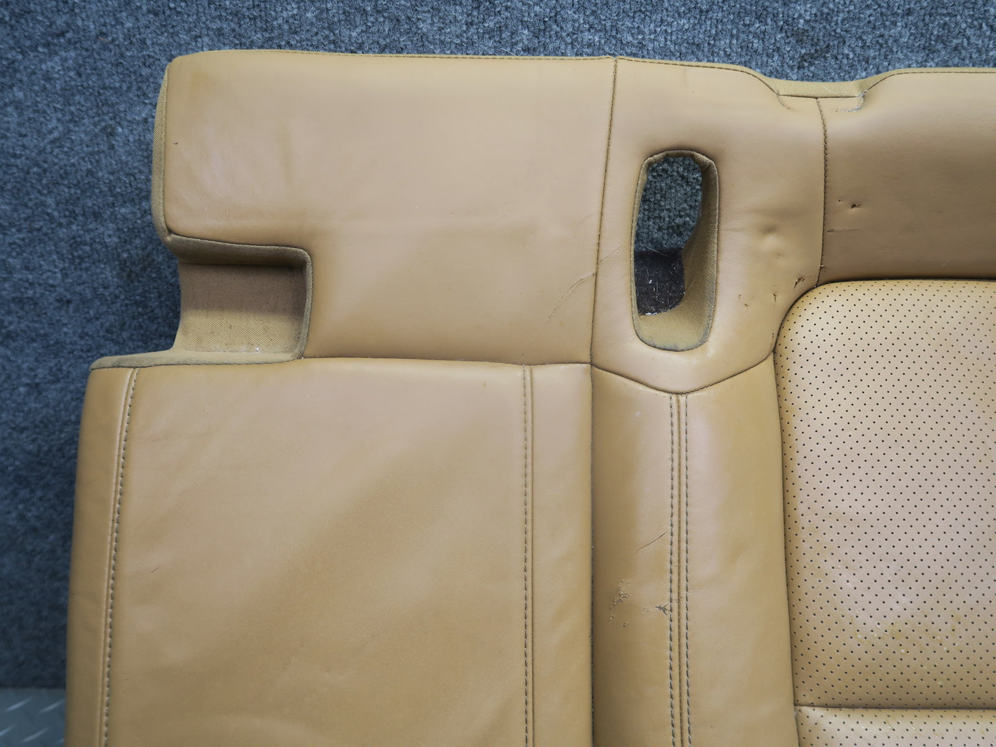 2011-2018 Porsche Cayenne 958 Rear Left Seat Lower Leather Cushion Cognac