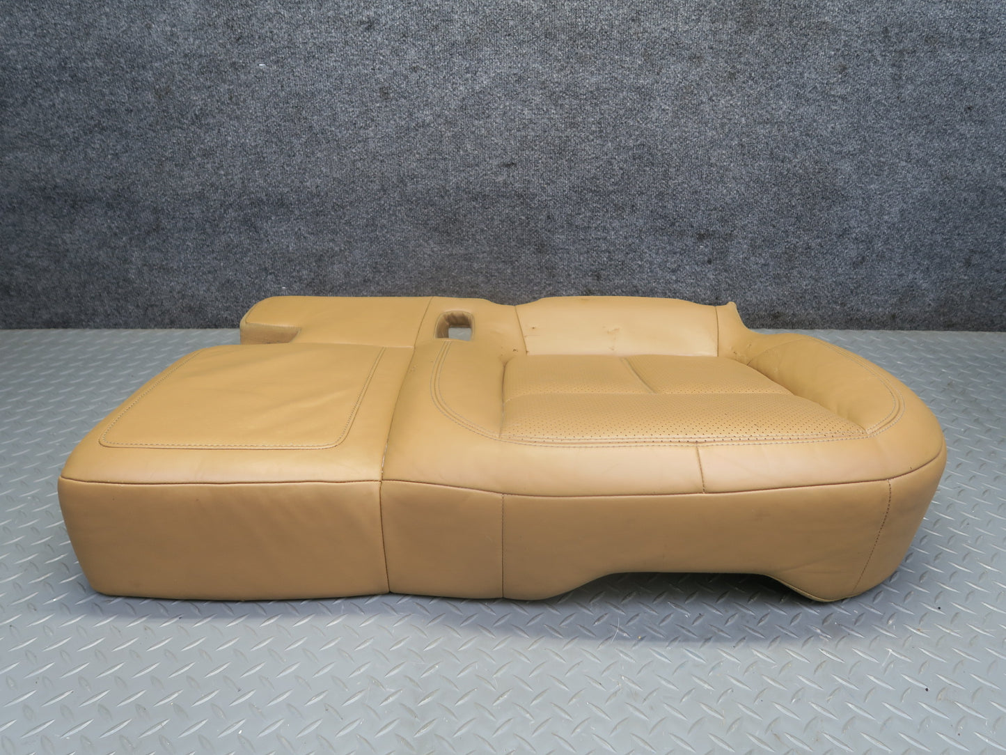 2011-2018 Porsche Cayenne 958 Rear Left Seat Lower Leather Cushion Cognac