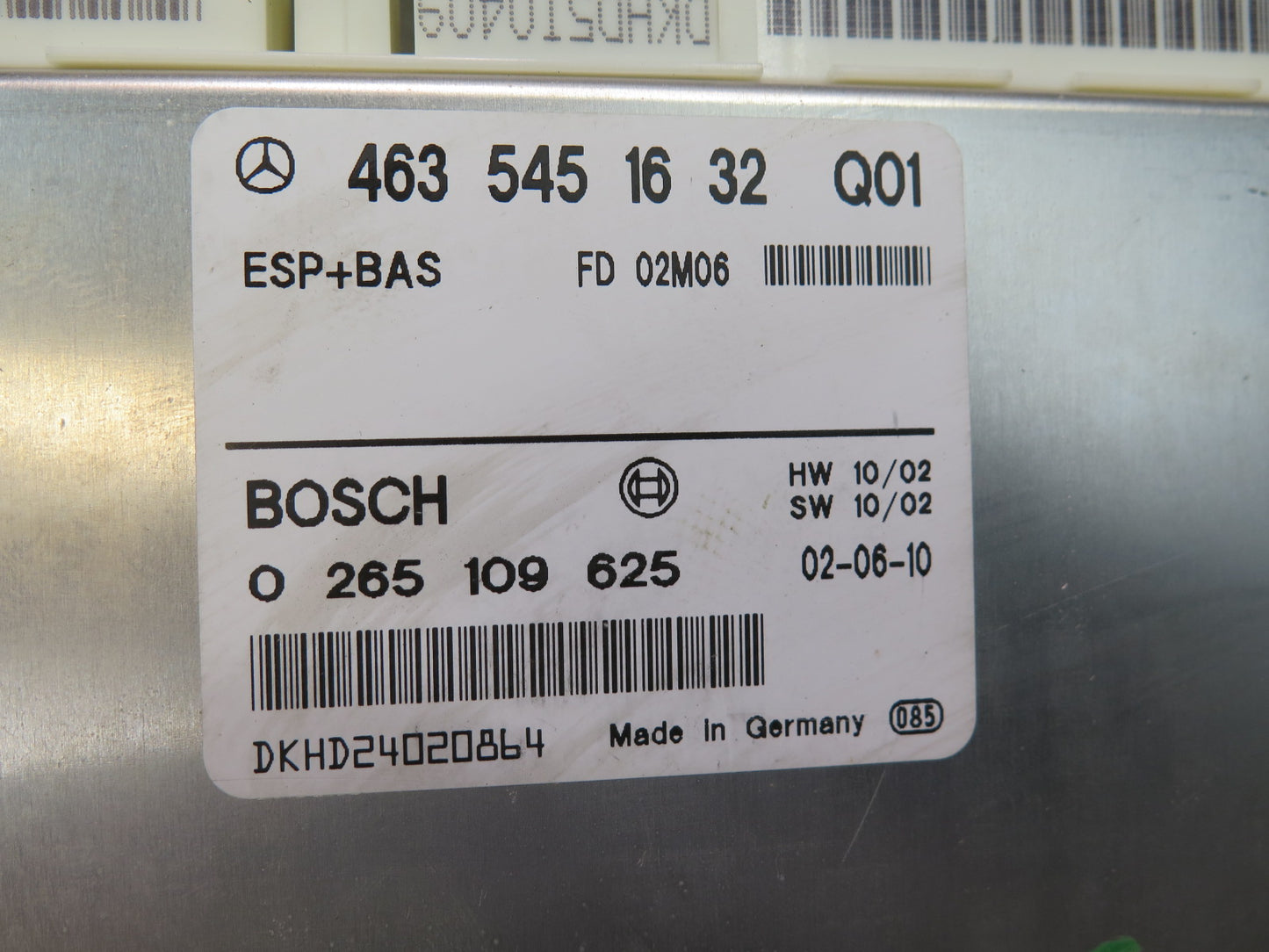 2002-2007 Mercedes W463 G500 ESP BAS Control Module Unit 4635451632