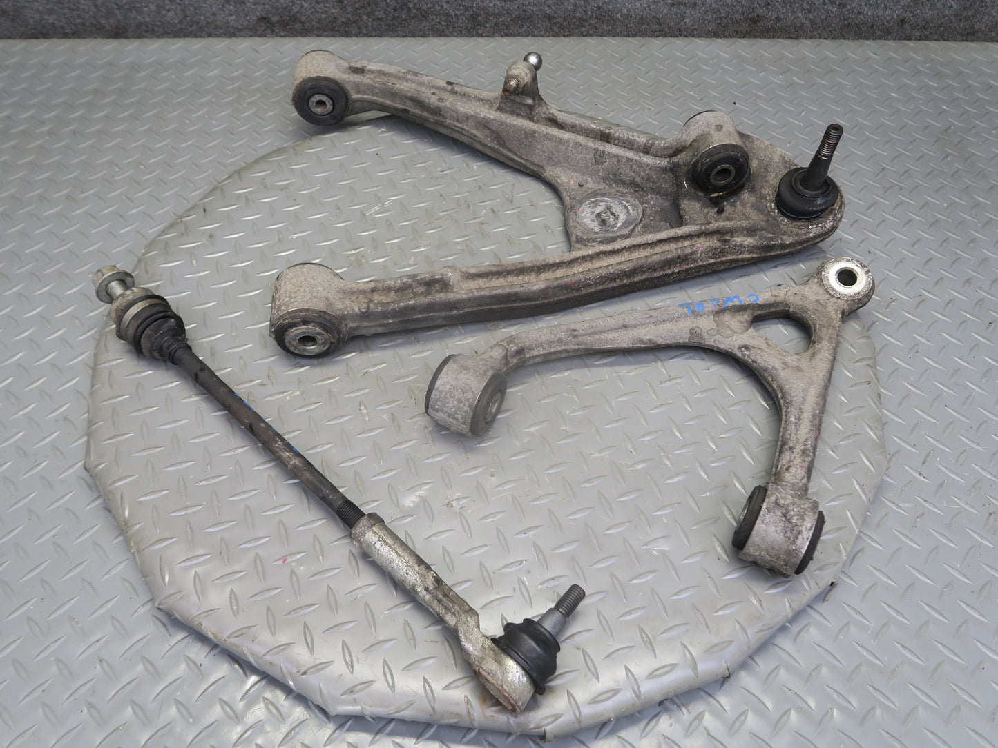 05-13 Chevrolet Corvette C6 Rear Left Upper Lower Control Arm w Tie Rod Set OEM