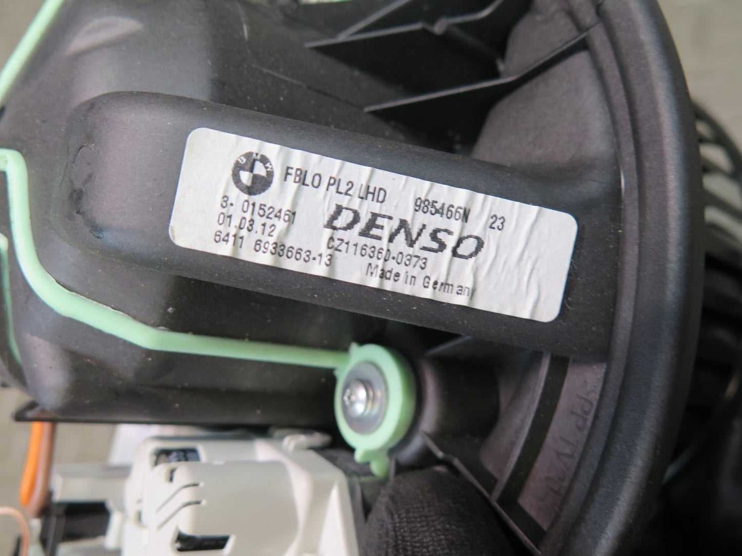 09-16 BMW Z4 E89 Heater Blower Motor Fan w Resistor 6933663 OEM