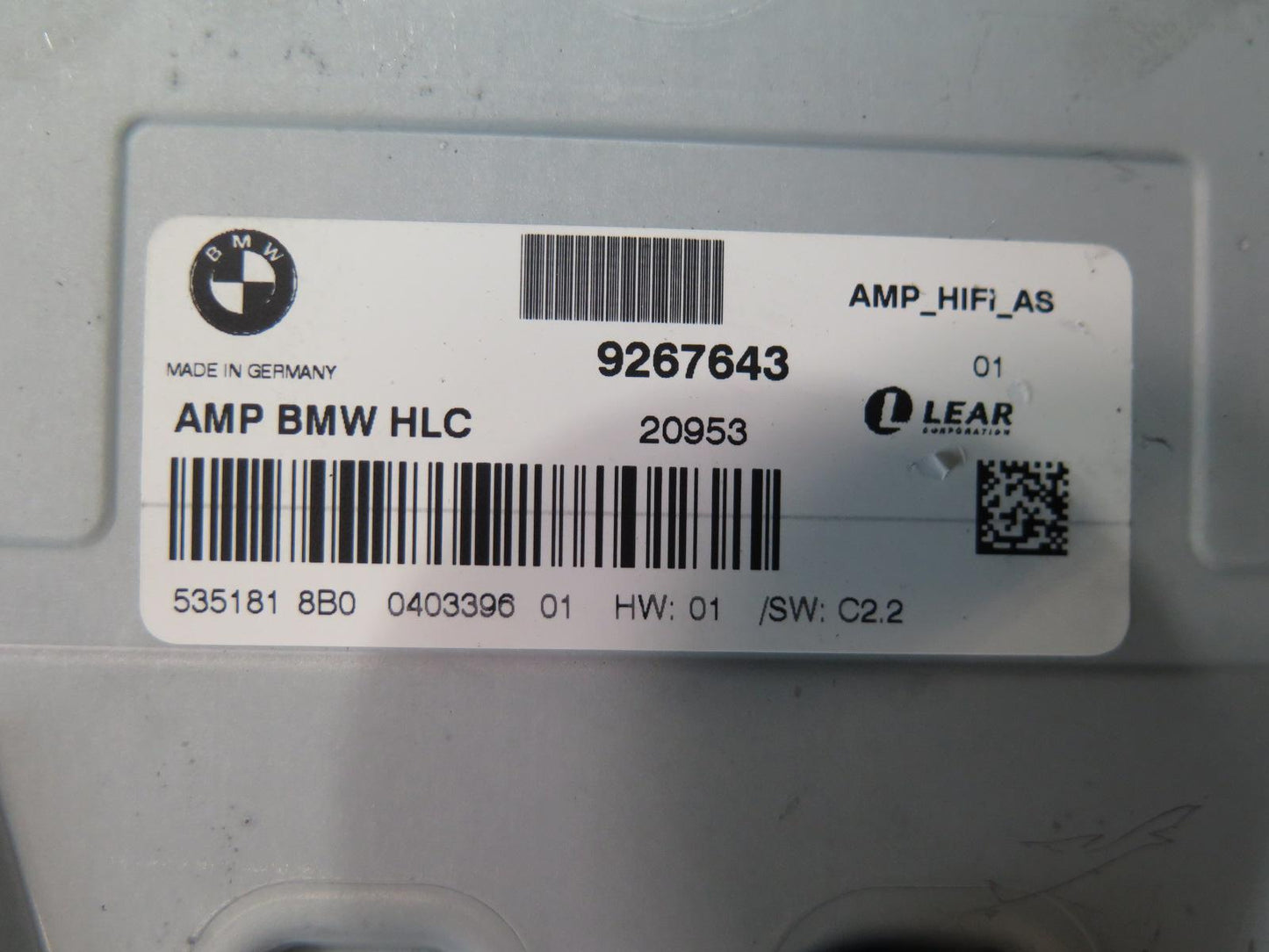 11-13 BMW E89 Z4 AM FM Radio Tuner Hi-fi System AMP Amplifier 9267643 OEM