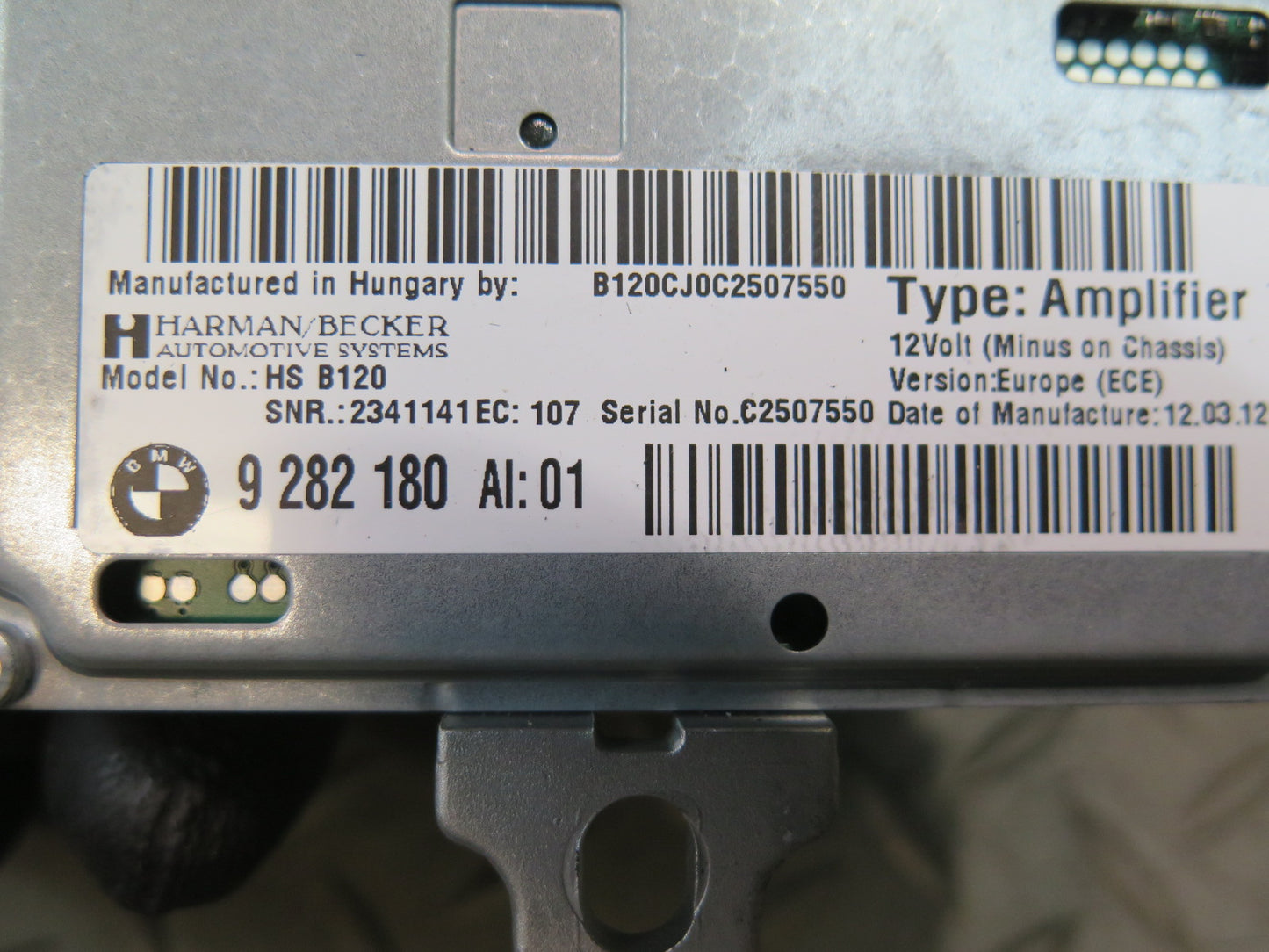 12-13 BMW E89 Z4 N28 Harman Active Sound System Amplifier Module 9282180 OEM