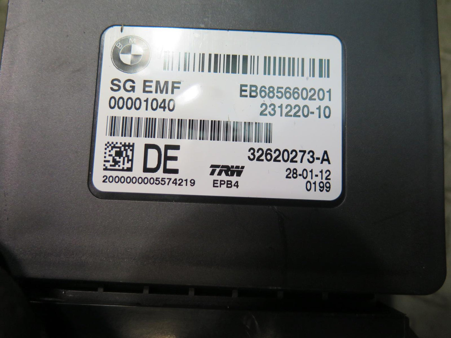 09-16 BMW E89 Z4 EMF Parking Hand Brake Control Module 6856602 OEM