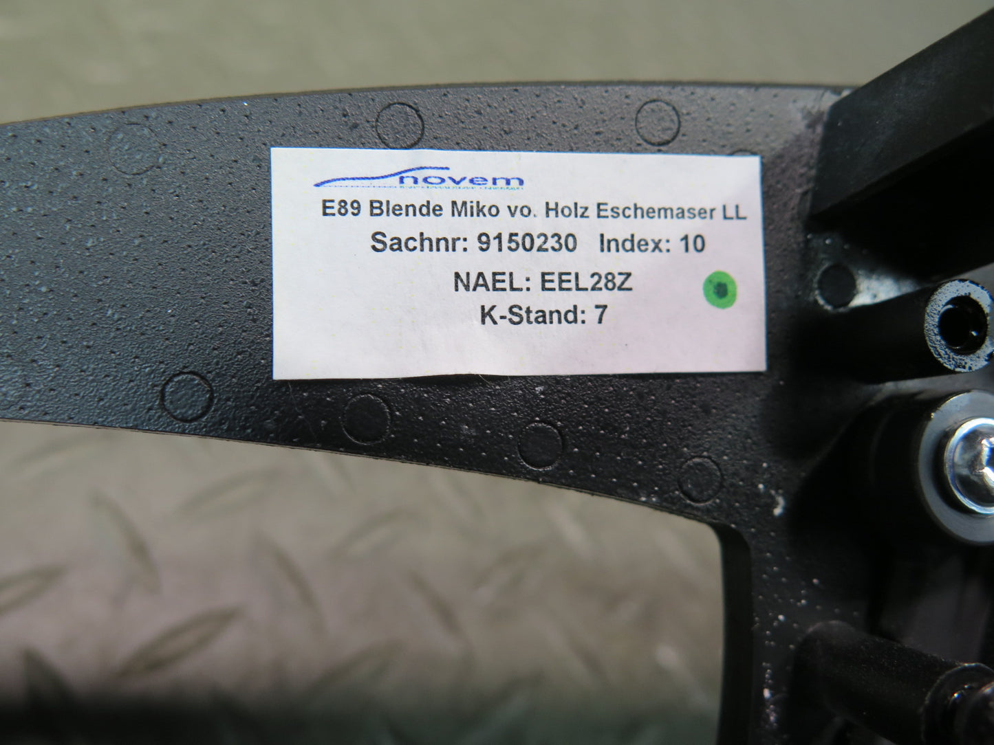 09-16 BMW E89 Z4 A/T Front Center Console Shifter Wood Trim Panel 9150230 OEM