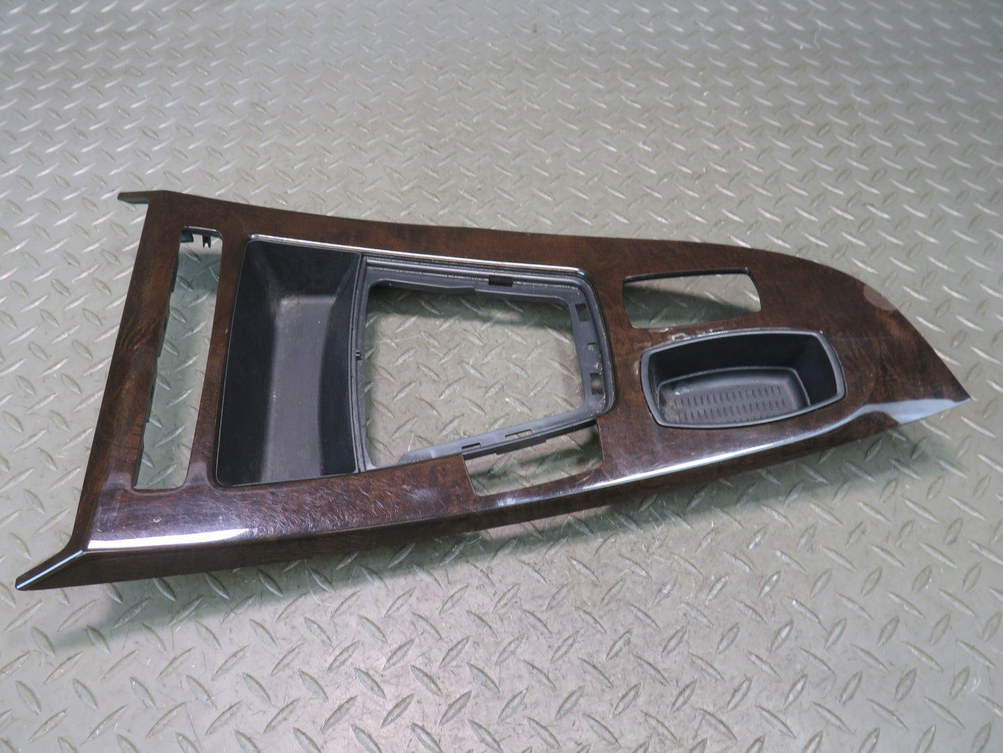09-16 BMW E89 Z4 A/T Front Center Console Shifter Wood Trim Panel 9150230 OEM