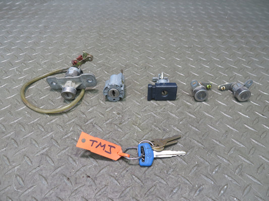 87-89 Toyota MR2 AW15 Ignition Door Glove Rear Trunk Cylinder Lock 3 KEY Set OEM