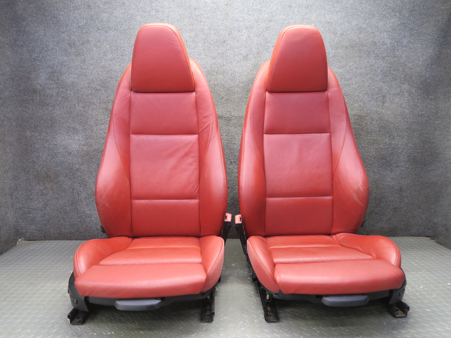 09-16 BMW E89 Z4 Front Left & Right Sport Heated Memory Leather Seat RED Set OEM