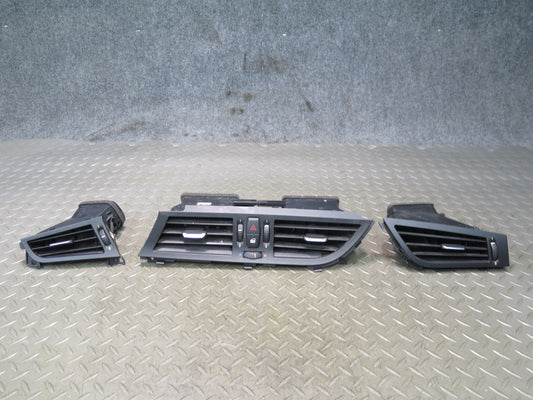09-13 BMW E89 Z4 Set of 3 Front Left Center Right Dash A/C Air Vent Grille OEM