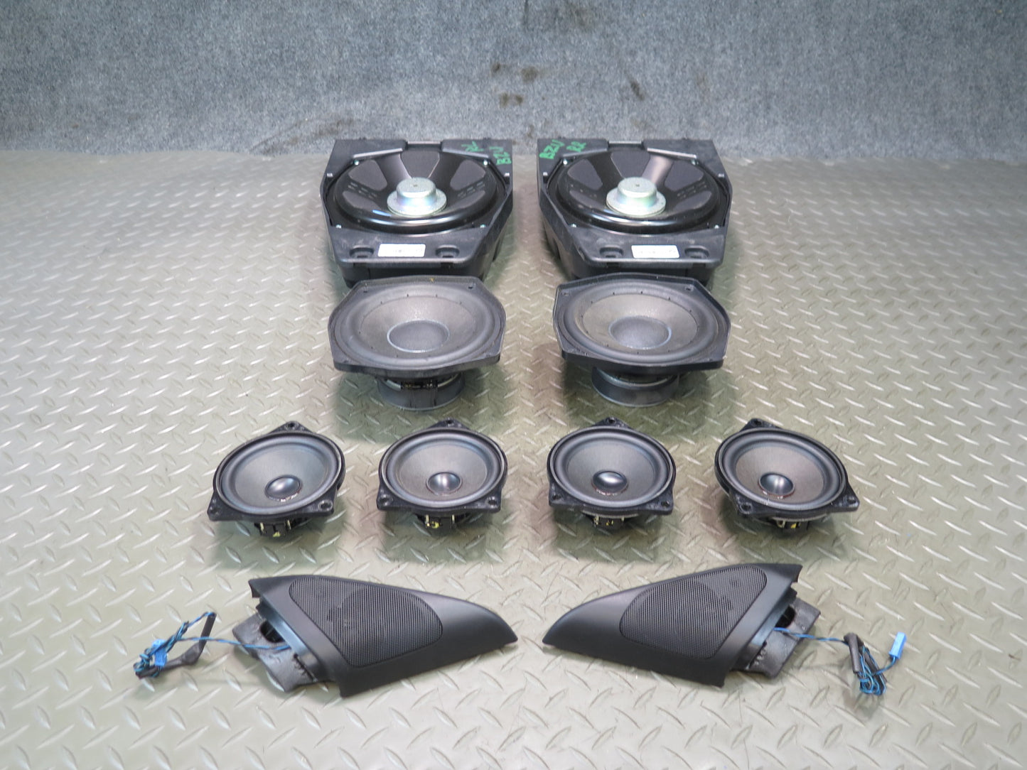 12-16 BMW E89 Z4 10pcs Front & Rear TOP Hifi Subwoofer Speaker Tweeter Set OEM