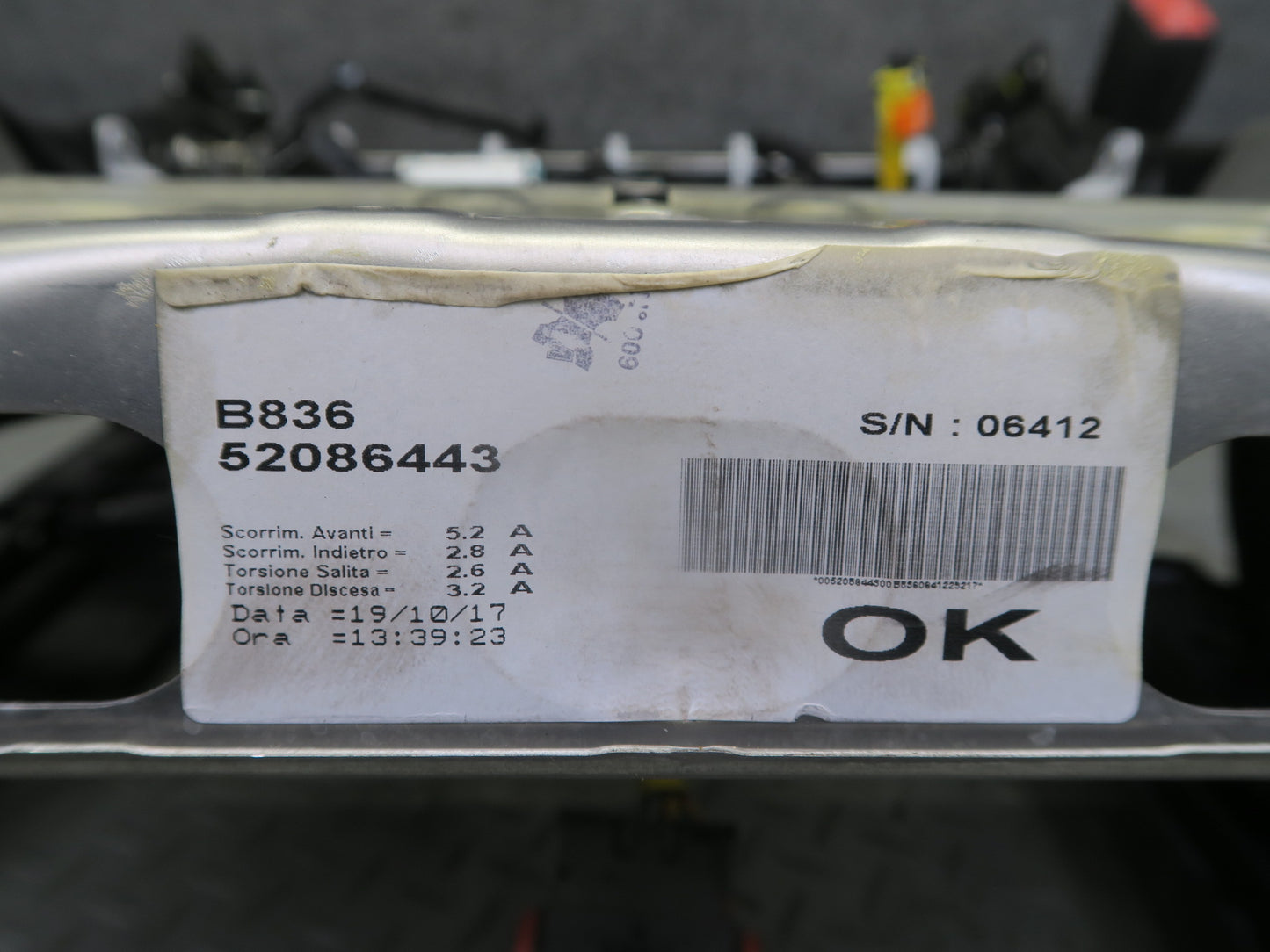 2017-2023 Alfa Romeo Stelvio Front Right Passenger Side Seat Frame Track