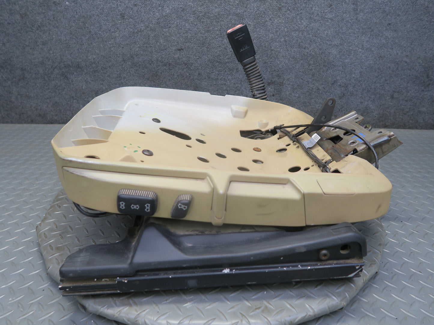 96-98 BMW E36 328iC Convertible Front Left Seat Lower Frame Track Rail Motor OEM