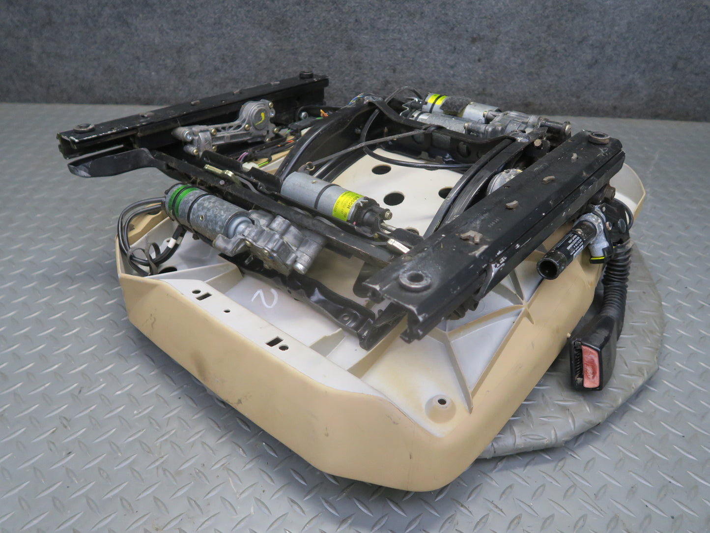 96-98 BMW E36 328iC Convertible Front Left Seat Lower Frame Track Rail Motor OEM