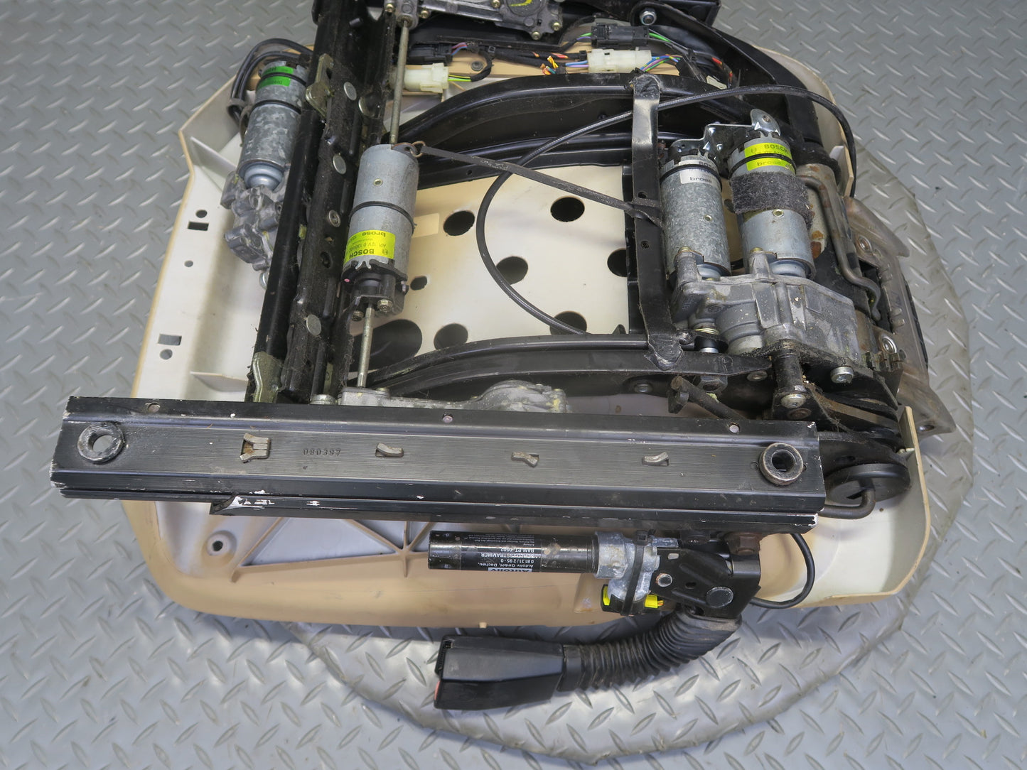 96-98 BMW E36 328iC Convertible Front Left Seat Lower Frame Track Rail Motor OEM