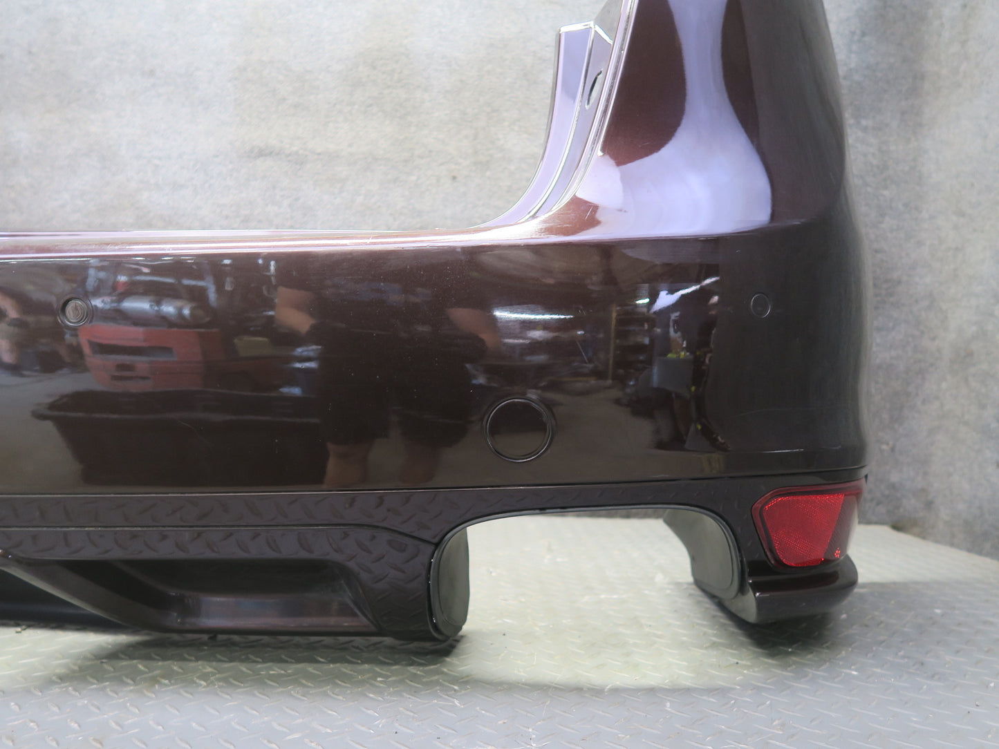 2011-2014 Porsche Cayenne 958 GTS Rear Bumper Cover w PDC Sensors Mahagony